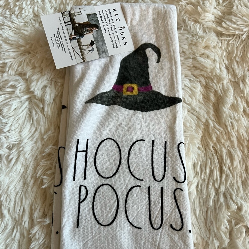 RAE Dunn Hocus Pocus Set of 2 Kitchen Towels NWT